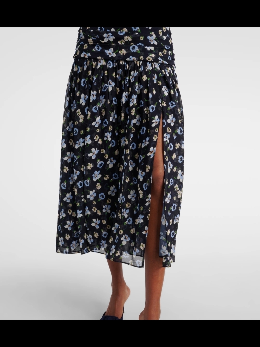 Brock Floral Silk A-Line Maxi Dress - Picture 5 of 14